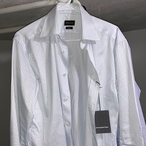 Light Blue Stripe Ermenegildo Zegna Dress Shirt